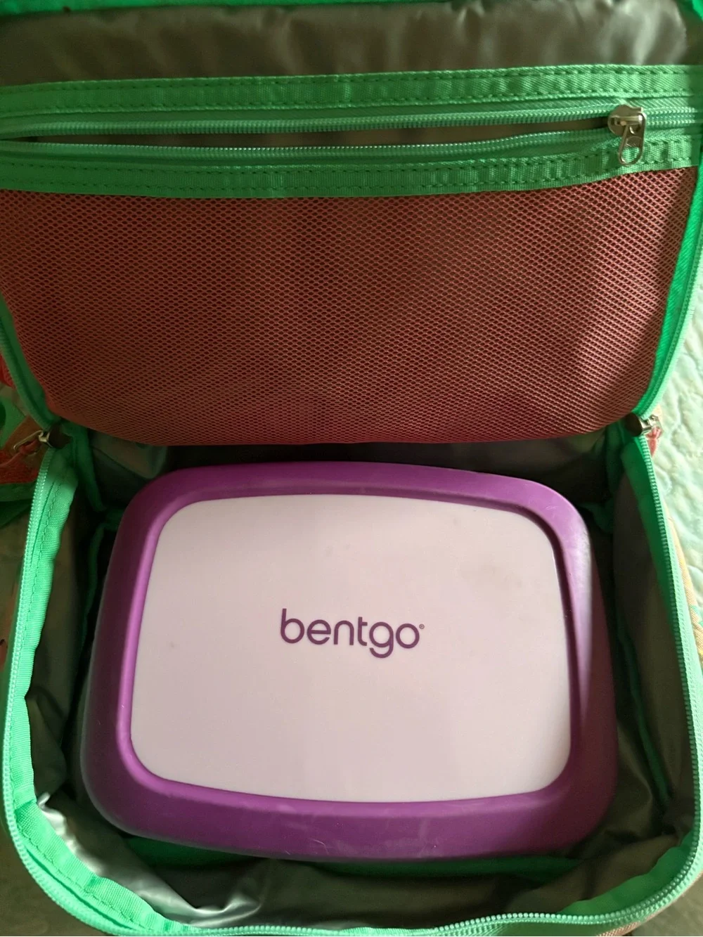 Bentgo Pink Pineapple & Flamingo Kids Backpack with Mint Trim